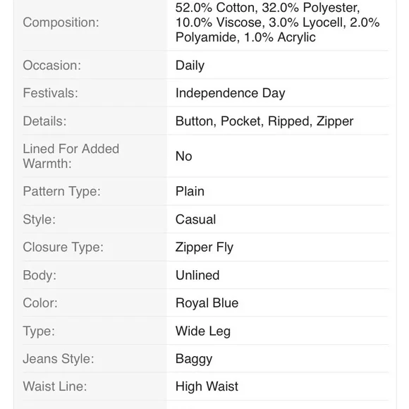 NWT Women's Charcoal Distressed Wide Leg Jeans - Picture 6 of 6